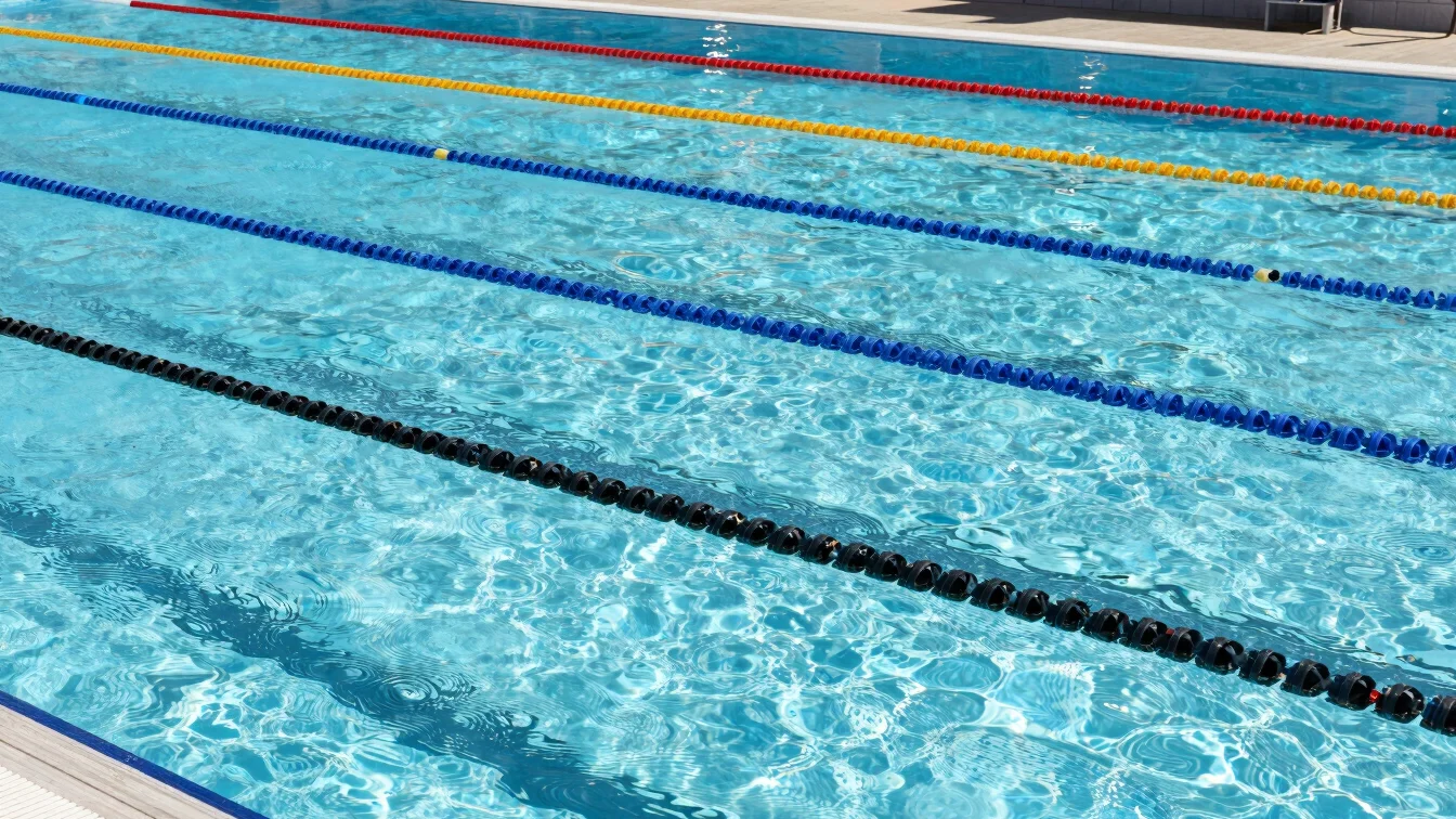 Olympic size outdoor swimming pool in San Nicolas, crystal clear
